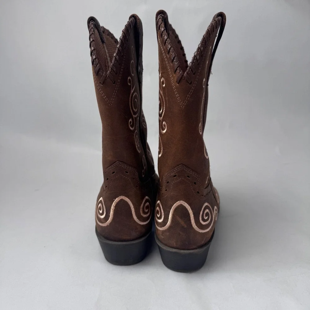 Ariat Shellen Youth Girls 3 Leather Western Brown Boots